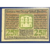 Нотгельд 25 пфеннигов 1921 год. Род. Веймарская республика