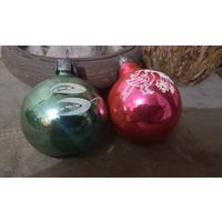 Стеклянные елочные шары СССР.