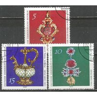 ГДР. Художественные изделия. Музей в Дрездене. 1971г. Mi#1682-84.