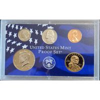Годовой набор монет США 2001г. с одним долларом Сакагавея "Парящий орел" двор S (1; 10; 25; 50 центов + 1 доллар) _Proof Set