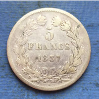Франция 5 франков 1837 W