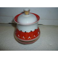 Сахарница. Ручная роспись. Бориславский ф-ый завод. СССР.