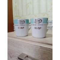 Кружки фарфор агитация 50 лет СССР. Сумской фарфоровый завод 60 е года с 1 руб без мц