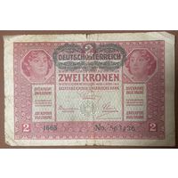 Банкнота Австрия 2 кроны 1917 год