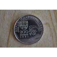 Португалия 200 эскудо 1991 (Христофор Колумб в Португалии)