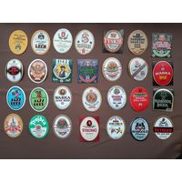 Польские пивные этикетки по рублю для коллекции, креативного ремонта повреждённых обоев, дизайнерских фантазий, интерьера и др. целей, цена за 1 шт., ю-943 (3740)