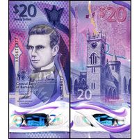 Барбадос 20 долларов образца 2024 года UNC p83 2024(2) серия К