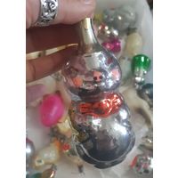 Игрушка ёлочная Поросёнок Нуф-Нуф, стекло. СССР