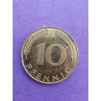 Германия ФРГ 10 пфеннигов 1991 J