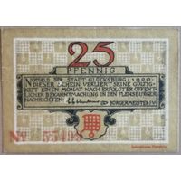 Германия 25 пфеннигов 1920 г Глюксбург (Glucksburg) 441.1a, B1, # 5 (# красно-коричн.)