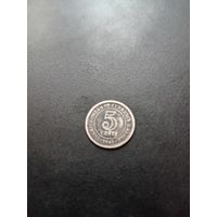 Малайя 5 центов 1941 г. - серебро