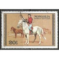 Монголия. Спортсмен на лошади. 1977г. Mi#1057.