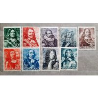 Нидерланды(Германская оккупация) 1943г. Серия из 9 марок. Адмиралы. **