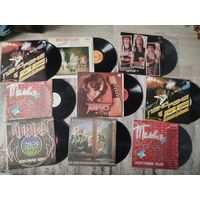 9 роковых виниловых пластинок,с рубля