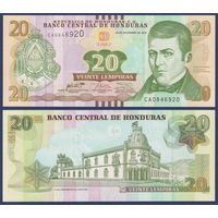 Гондурас, 20 лемпир 2016 г, P-100 (CA, первый глава государства - Дионисио Эррера), UNC