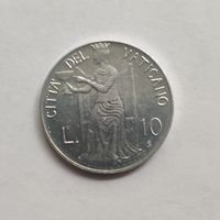 Ватикан 10 лир 1980 г.