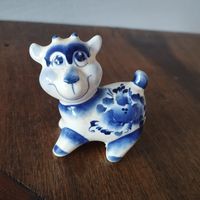 Статуэтка фарфоровая Бык бычок, Гжель