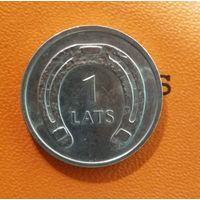 Латвия 2 Республика, 1 лат 2010 г., "Подкова в низ",  KM# 118