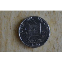 Ватикан 50 лир 1990 с 1 руб