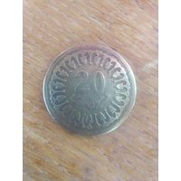 Монеты. Тунис 20--1960 г.