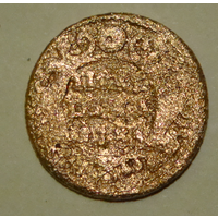 Полушка  1734 , гурт узорчатый , вес  3,4