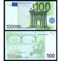 Европейский союз 100 евро 2002 г. (P-18n, UNC) [prefix N, Draghi]
