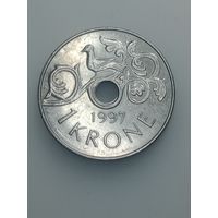 Норвегия 1 крона 1997 года .