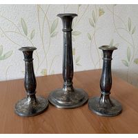 Подсвечники серебро Австро-Венгрия 1838 и 1844 года, без МЦ!!