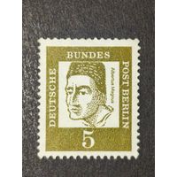 Германия 1961. Берлин. Известные немцы. Альберт Великий (около 1193-1280), епископ и ученый