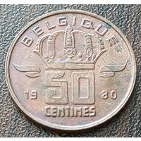 Бельгия 50 сантимов, 1980   BELGIQUE    ( 1-1-5 )