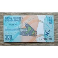Werty71 Мадагаскар 100 ариари 2017 UNC банкнота Лягушка
