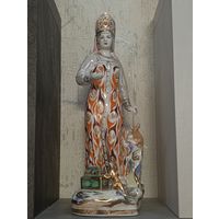 Статуэтка "Хозяйка медной горы".Дулево, 1959 г.Клеймо.По сказке Бажова.Редкая красная роспись.