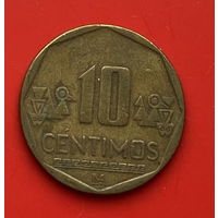 37-04 Перу 10 сентимо 2001 г.