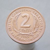 Британские Карибские территории 2 цента 1955