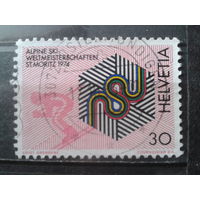 Швейцария 1973 Скоростной спуск, лыжи