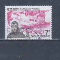 [1656] Бельгия 1975. Авиация.Самолет.Пилот.Перелет Брюссель-Киншаса 1925 г. Одиночный выпуск.Гашеная марка.