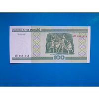 100 рублей 2000 года. Беларусь. Серия вМ. UNC