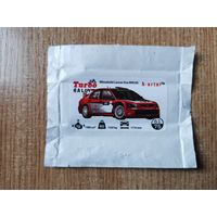 Вкладыш Turbo Rally 61 наклейки фантики авто auto турбо