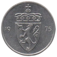 Королевство Норвегия. 50 эре 1975.