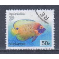 [246] Сингапур 2001. Фауна.Рыбы. Гашеная марка.