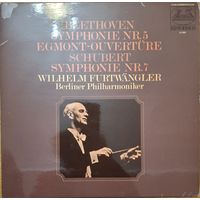 Wilhelm Furtwangler, Berliner Philharmoniker. Beethoven: Egmont-Ouverture - Symphonie Nr. 5 / Schubert: Symphonie Nr. 7. 2LP