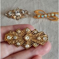 Винтажная брошь. Чехословакия.