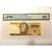 Польша 500 злотых 1982 год PMG 64 UNC