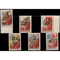 СССР - 1958. 40 лет ВЛКСМ. Перф. греб. 12 : 12 1/4. СК 2162-2167.
