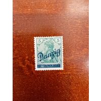 ДАНЦИГ 1920г АЛЛЕГОРИЯ Надпечатка чист