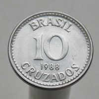 Бразилия 10 крузадо 1988