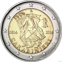 2 евро 2014 Италия Карабинеры UNC из ролла