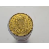 1 песета Испания 1975 год в звезде 1980 лот 44