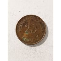 Финляндия 25 пенни 1943