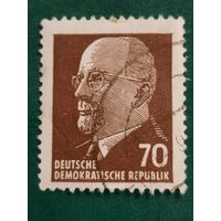 ГДР 1961. Вальтер Ульбрихт. Председатель государственного совета. Марка из серии